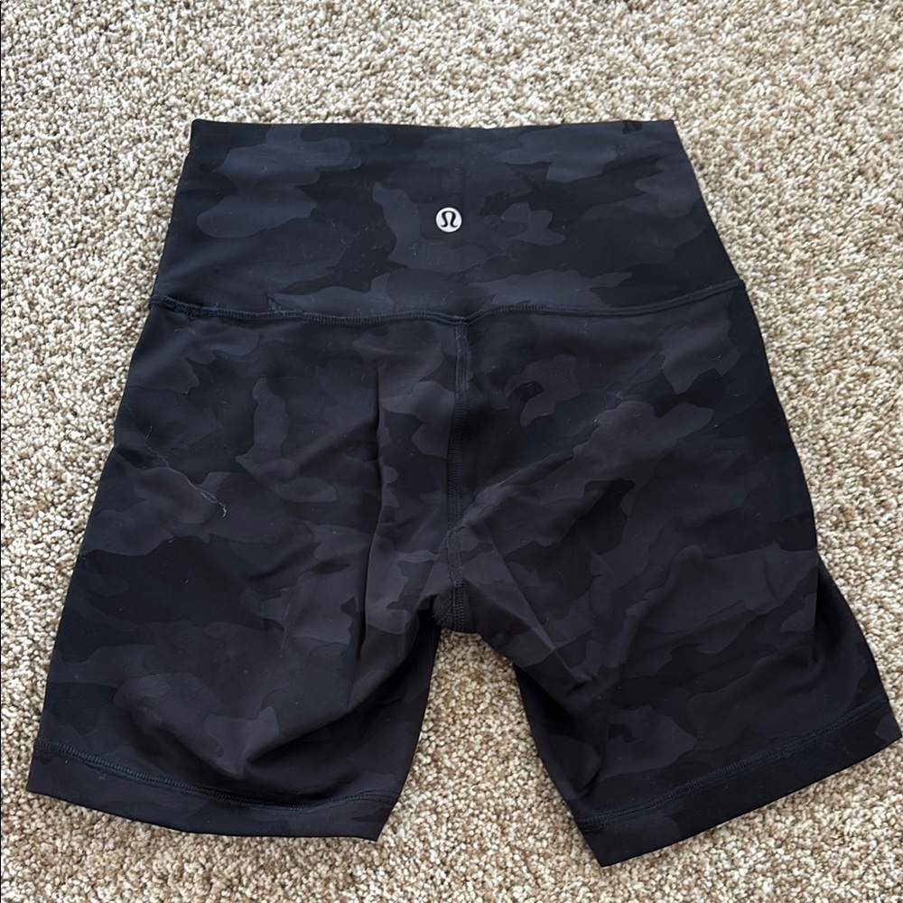 Lululemon Athletica Black Camo Shorts